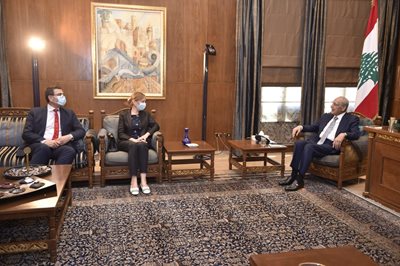 الحاج حسن يزور الرئيس بري برفقة سفيرة منظمة الأغذية والزراعة للأمم المتحدة