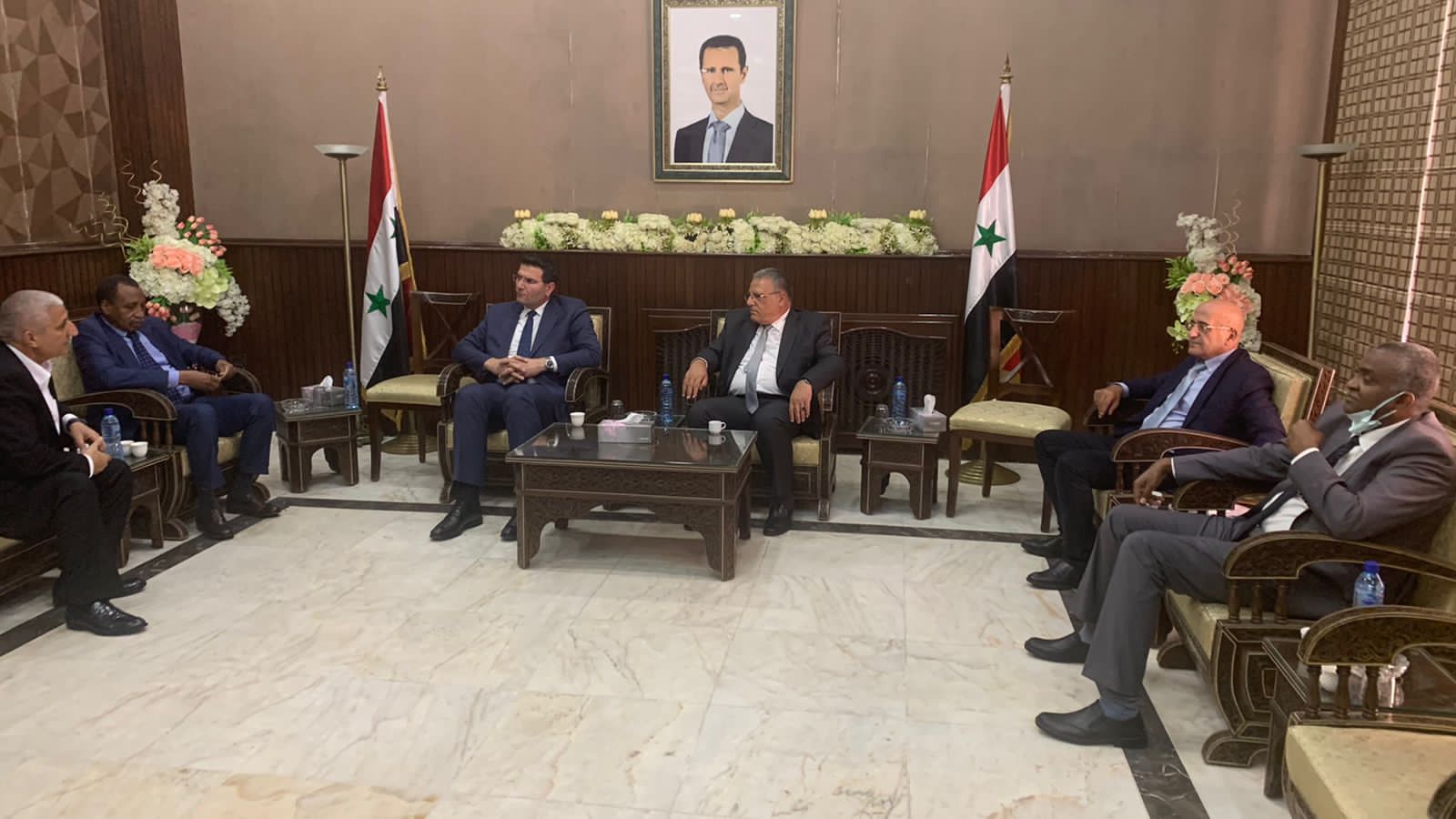 وصول وفد المنظمة العربية للتنمية الزراعية برئاسة الوزير الحاج حسن الى سوريا